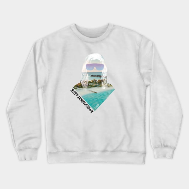 INTERDIMENSIONAL Summer Vibes #3 Light Colors Crewneck Sweatshirt by EvoFORMA